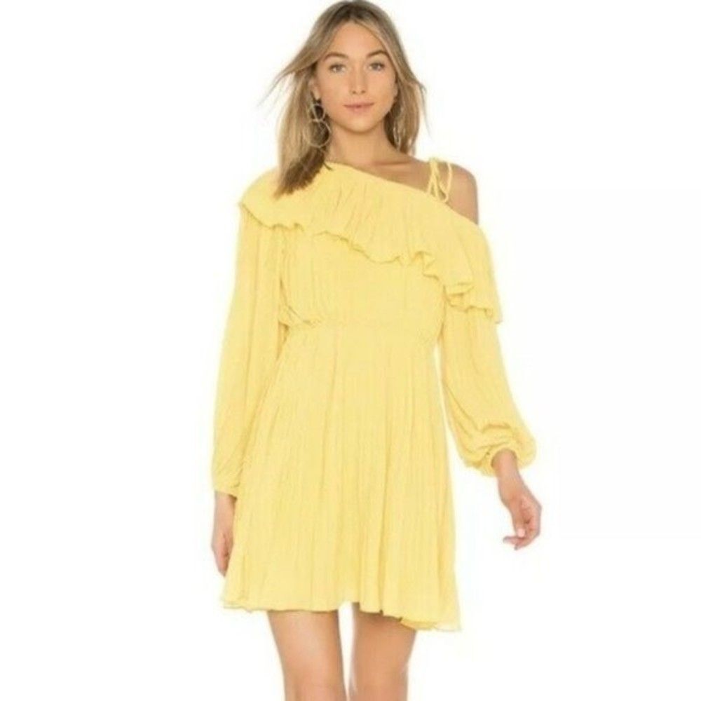 Revolve Endless Rose Dress Pleated One Shoulder
